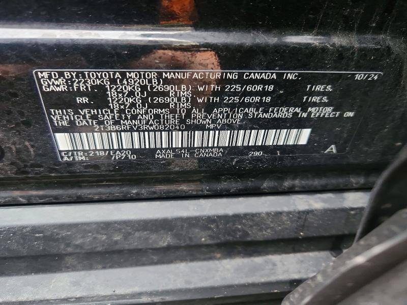 62877646 :رقم المزاد ، 2T3B6RFV3RW082040 vin ، 2024 Toyota Rav4 مزاد بيع