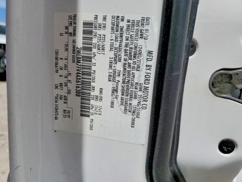 Auction sale of the 2010 Mercury Grand Marquis, vin: 2MEBM7FV4AX616388, lot number: 63238796