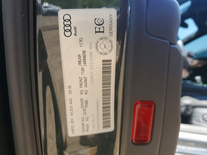 60187146 :رقم المزاد ، WAUFNCF54JA096451 vin ، 2018 Audi A5 مزاد بيع
