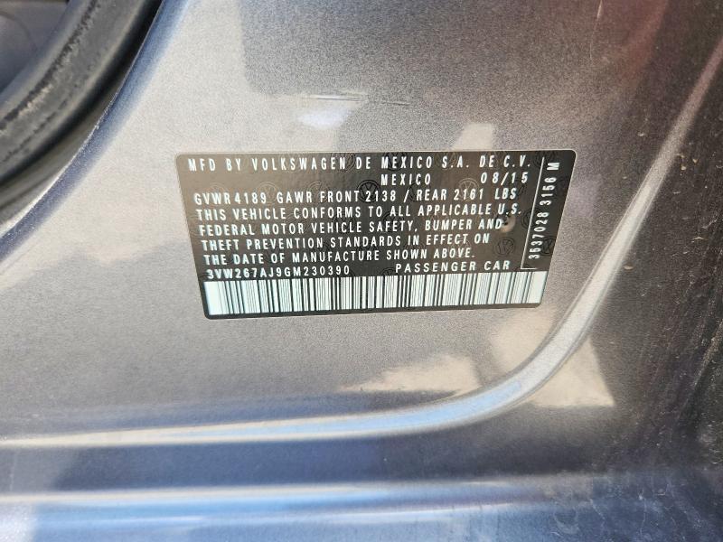 Продаж на аукціоні авто 2016 Volkswagen Jetta, vin: 3VW267AJ9GM230390, номер лоту: 61630156