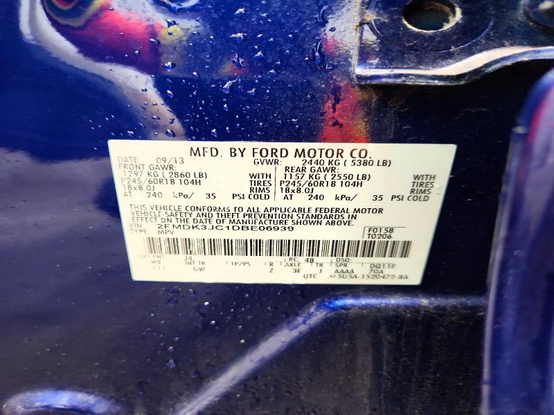 Продаж на аукціоні авто 2013 Ford Edge, vin: 2FMDK3JC1DBE06939, номер лоту: 60061166