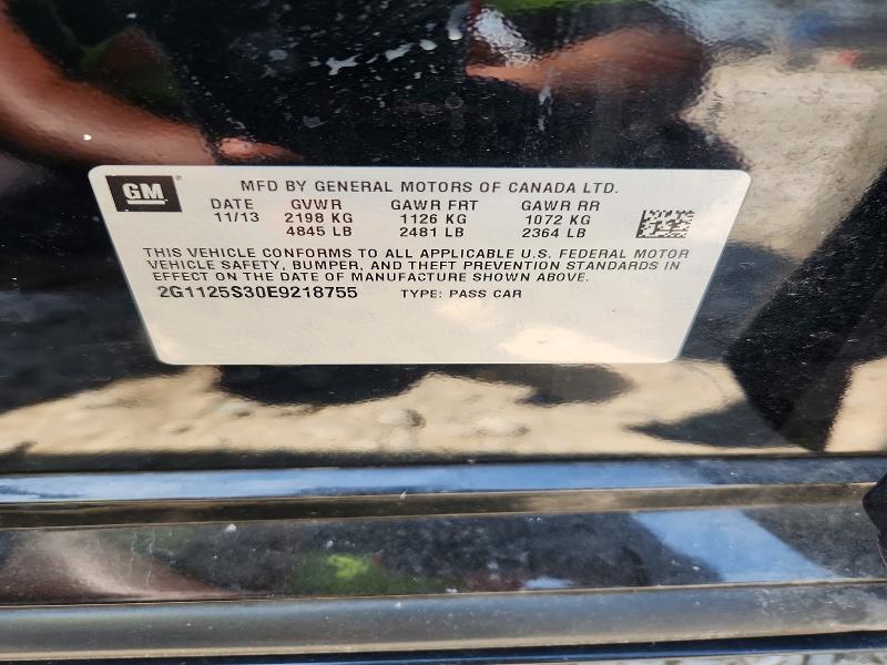 Auction sale of the 2014 Chevrolet Impala, vin: 2G1125S30E9218755, lot number: 62436656