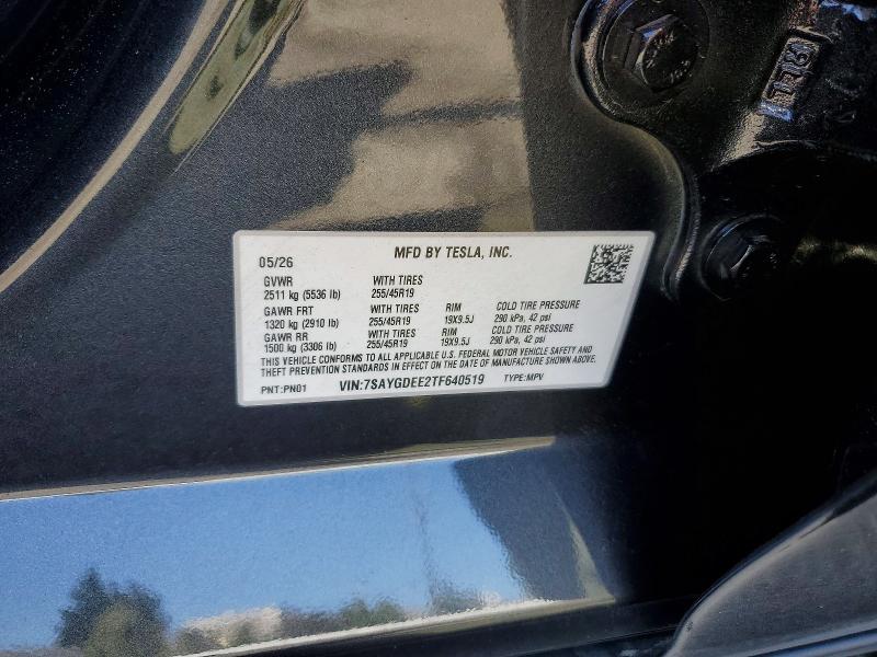 Aukcja sprzedaży 2026 Tesla Model Y, vin: 7SAYGDEE2TF640519, numer aukcji: 61132096