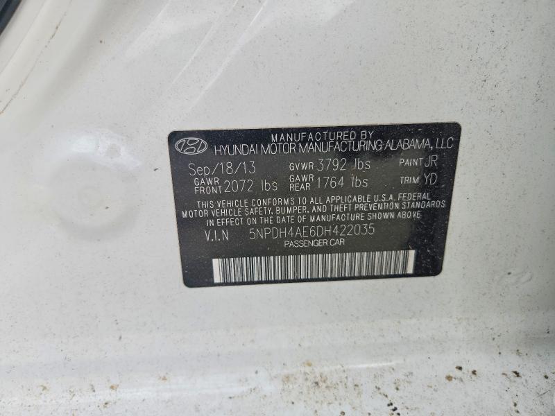Продаж на аукціоні авто 2013 Hyundai Elantra, vin: 5NPDH4AE6DH422035, номер лоту: 60925056