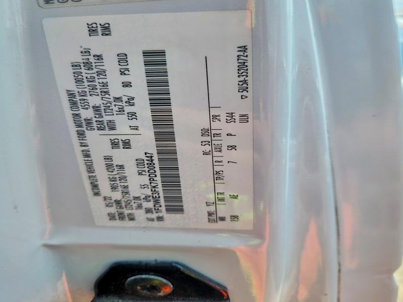 2023 Ford E350 მანქანა იყიდება აუქციონზე, vin: 1FDWE3FK7PDD08447, აუქციონის ნომერი: 59847666