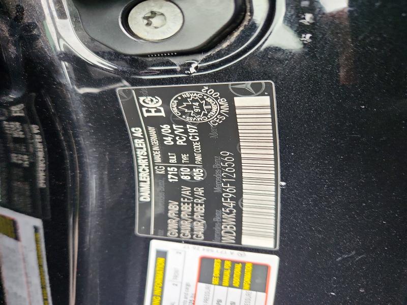 Aukcja sprzedaży 2006 Mercedes-benz Slk, vin: WDBWK54F96F126569, numer aukcji: 61842806