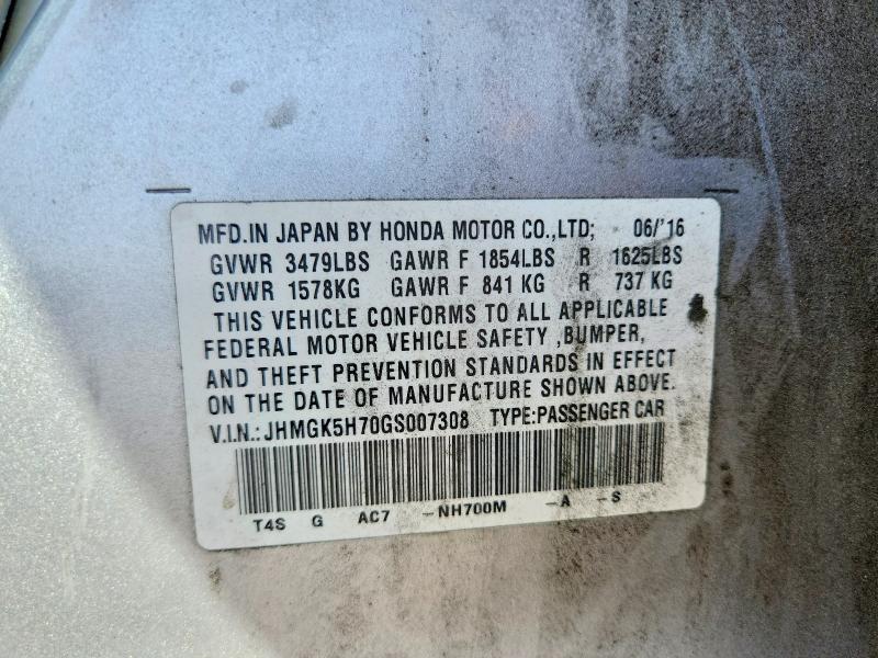Продаж на аукціоні авто 2016 Honda Fit, vin: JHMGK5H70GS007308, номер лоту: 61499266