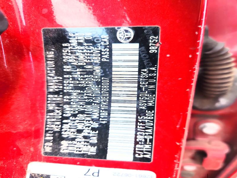60661936 :رقم المزاد ، 4T1BF1FK3EU768007 vin ، 2014 Toyota Camry مزاد بيع