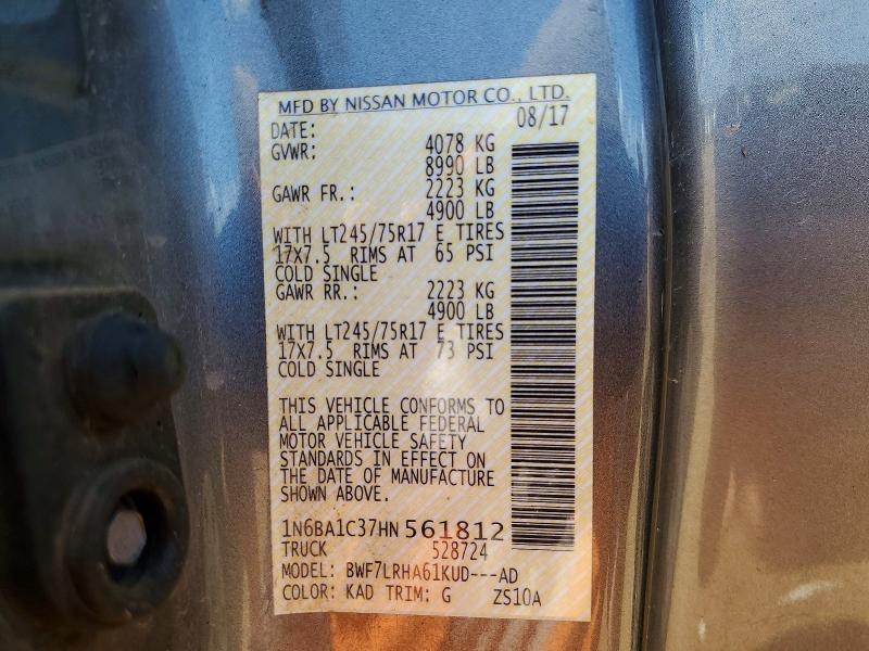 Продаж на аукціоні авто 2017 Nissan Titan Xd, vin: 1N6BA1C37HN561812, номер лоту: 60193046