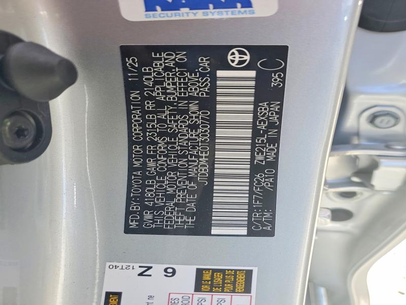 61176306 :رقم المزاد ، JTDBDMHE0T3030770 vin ، 2026 Toyota Corolla Hybrid مزاد بيع