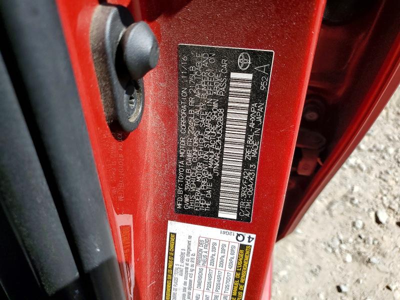 Продаж на аукціоні авто 2017 Toyota Corolla Im, vin: JTNKARJE2HJ532808, номер лоту: 62094506