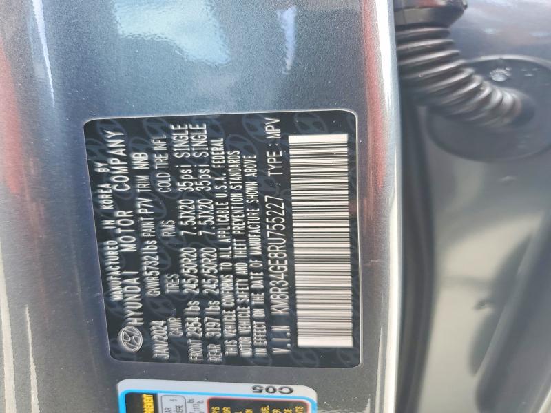 2024 Hyundai Palisade მანქანა იყიდება აუქციონზე, vin: KM8R34GE8RU755227, აუქციონის ნომერი: 60685736