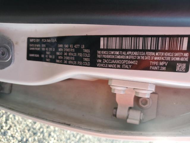 Aukcja sprzedaży 2016 Jeep Renegade, vin: ZACCJAAW2GPD84452, numer aukcji: 62105736