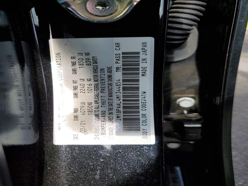 60236036 :رقم المزاد ، JM1BPAAL4M1344854 vin ، 2021 Mazda 3 مزاد بيع