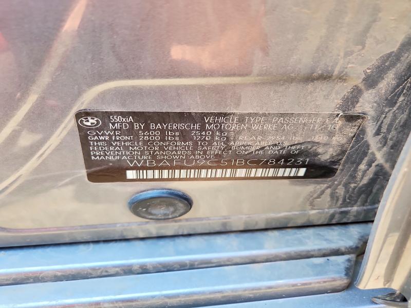 Aukcja sprzedaży 2011 Bmw 550, vin: WBAFU9C51BC784231, numer aukcji: 59257116