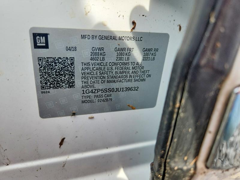 Aukcja sprzedaży 2018 Buick Lacrosse, vin: 1G4ZP5SS0JU139632, numer aukcji: 60445416