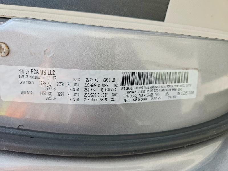 Продаж на аукціоні авто 2018 Chrysler Pacifica, vin: 2C4RC1FG0JR157480, номер лоту: 61798786