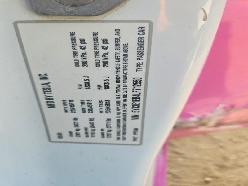 61878266 :رقم المزاد ، 5YJ3E1EB4LF712550 vin ، 2020 Tesla Model 3 مزاد بيع