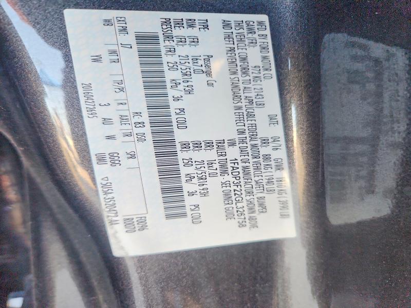 2016 Ford Focus მანქანა იყიდება აუქციონზე, vin: 1FADP3F22GL326758, აუქციონის ნომერი: 62422266