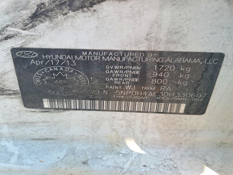 Продажа на аукционе авто 2013 Hyundai Elantra, vin: 5NPDH4AE3DH330607, номер лота: 85606905