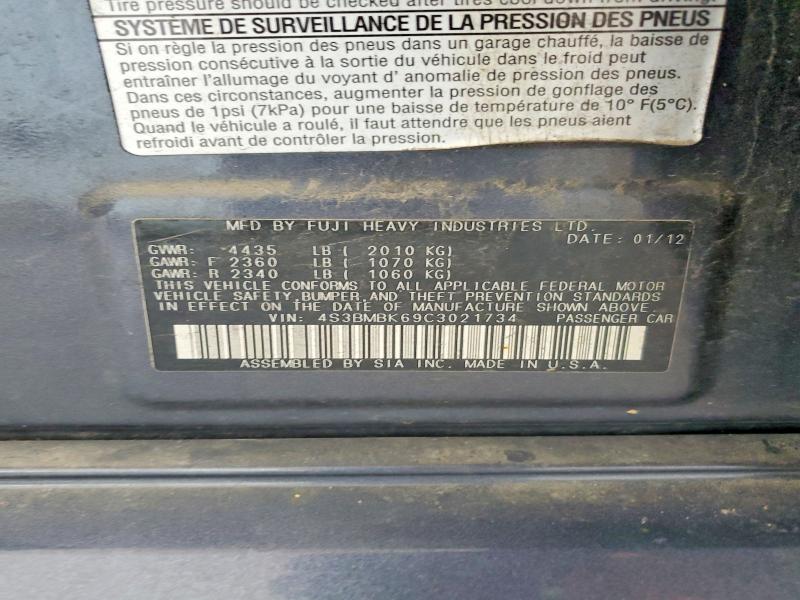 Продажа на аукционе авто 2012 Subaru Legacy, vin: 4S3BMBK69C3021734, номер лота: 61332496