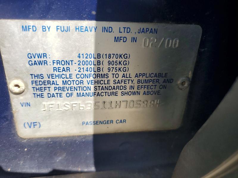 2001 Subaru Forester მანქანა იყიდება აუქციონზე, vin: JF1SF63511H705884, აუქციონის ნომერი: 61151586