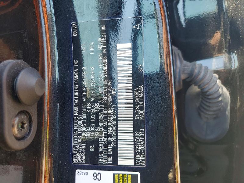 Продаж на аукціоні авто 2022 Lexus Rx, vin: 2T2HGMDA5NC092773, номер лоту: 59576966