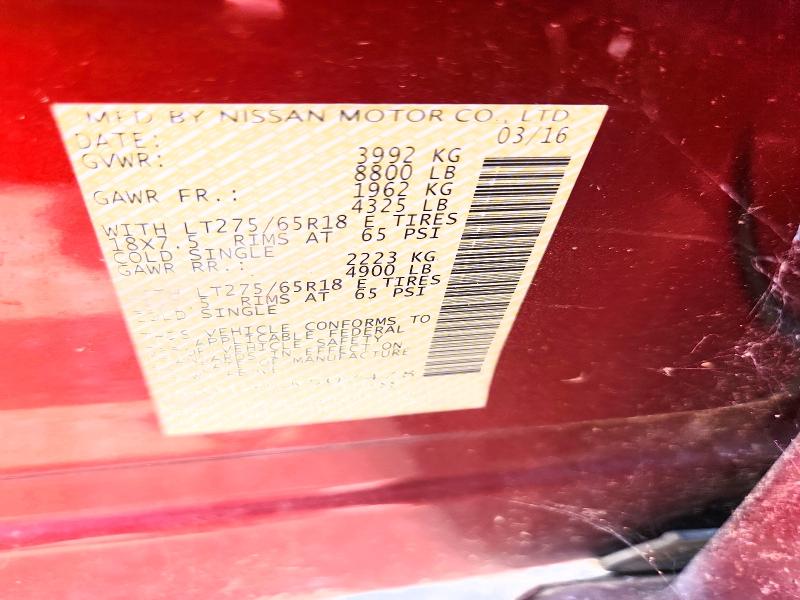 62768176 :رقم المزاد ، 1N6AA1F46GN507478 vin ، 2016 Nissan Titan Xd مزاد بيع
