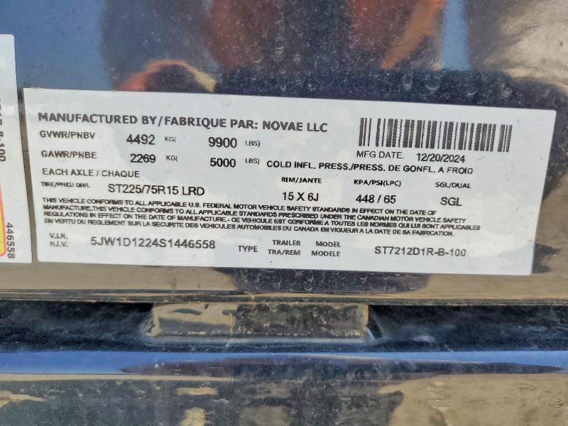 59582566 :رقم المزاد ، 5JW1D1224S1446558 vin ، 2025 Sure Trac Unknown مزاد بيع