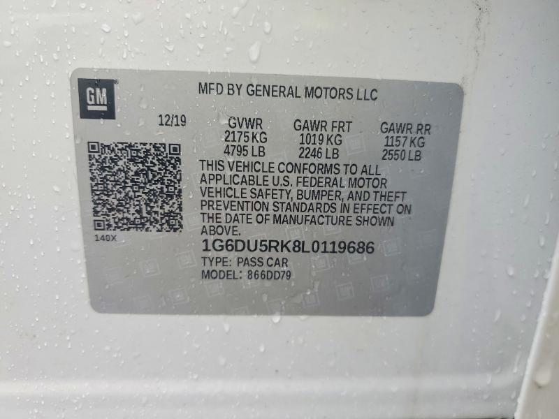 Продажа на аукционе авто 2020 Cadillac Ct5, vin: 1G6DU5RK8L0119686, номер лота: 62532616