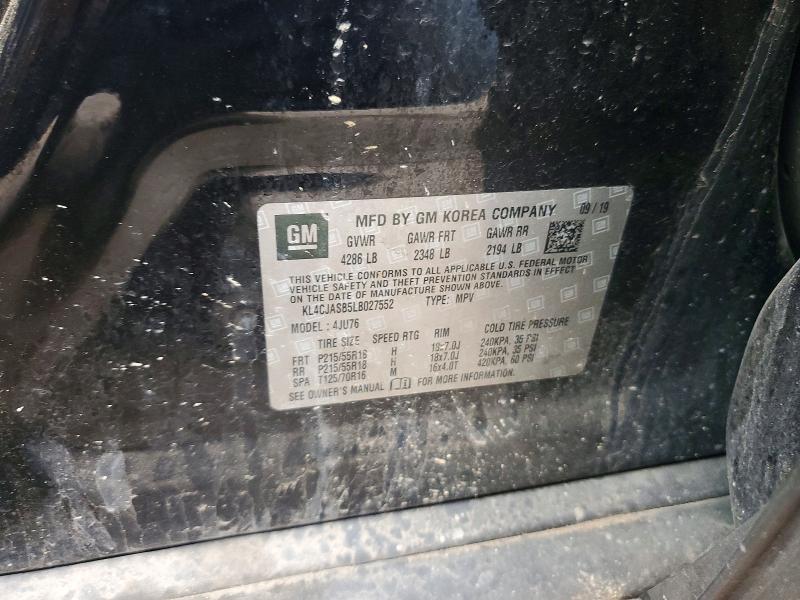 Продаж на аукціоні авто 2020 Buick Encore, vin: KL4CJASB5LB027552, номер лоту: 59582456