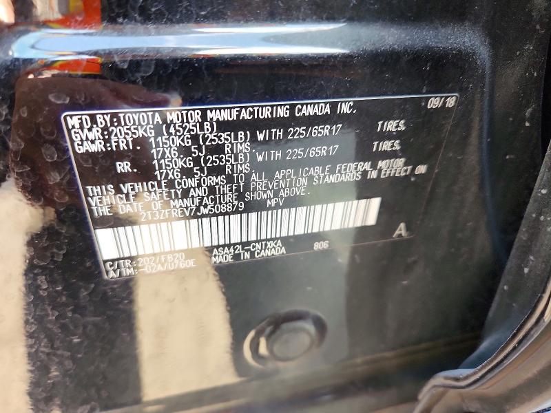 Aukcja sprzedaży 2018 Toyota Rav4, vin: 2T3ZFREV7JW508879, numer aukcji: 62720606