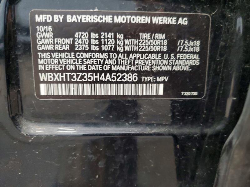 Aukcja sprzedaży 2017 Bmw X1, vin: WBXHT3Z35H4A52386, numer aukcji: 59582166