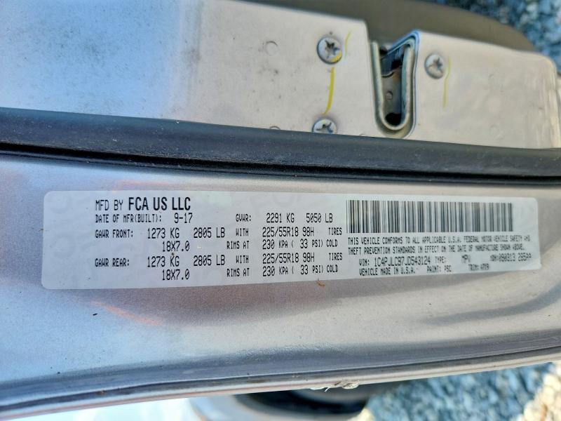 59367826 :رقم المزاد ، 1C4PJLCB7JD543124 vin ، 2018 Jeep Cherokee مزاد بيع