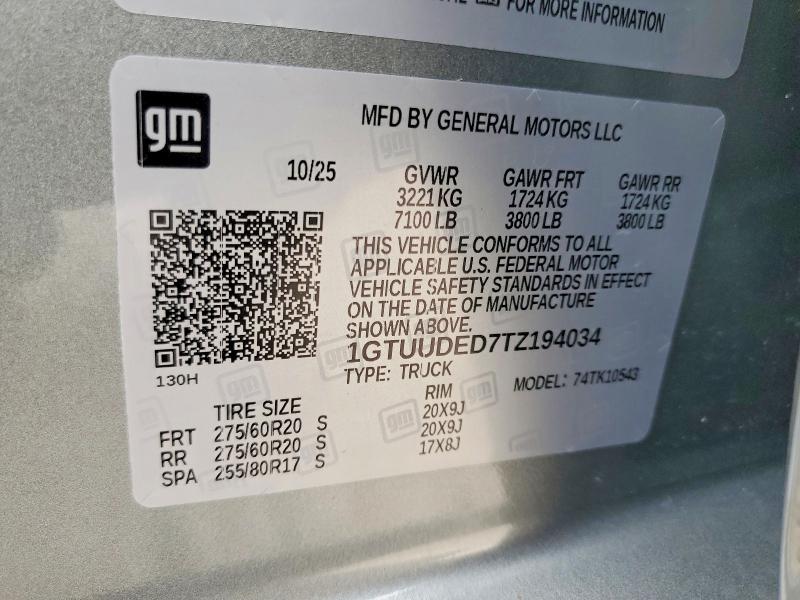 Продажа на аукционе авто 2026 Gmc Sierra, vin: 1GTUUDED7TZ194034, номер лота: 60252566