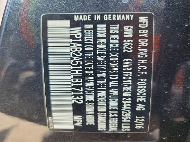 63219586 :رقم المزاد ، WP1AB2A51HLB17132 vin ، 2017 Porsche Macan مزاد بيع