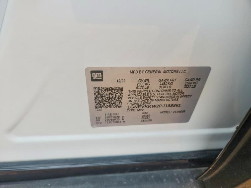 59379926 :رقم المزاد ، 1GNEVKKW2PJ188861 vin ، 2023 Chevrolet Traverse مزاد بيع