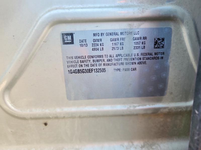 2014 Buick Lacrosse მანქანა იყიდება აუქციონზე, vin: 1G4GB5G30EF132505, აუქციონის ნომერი: 61028226
