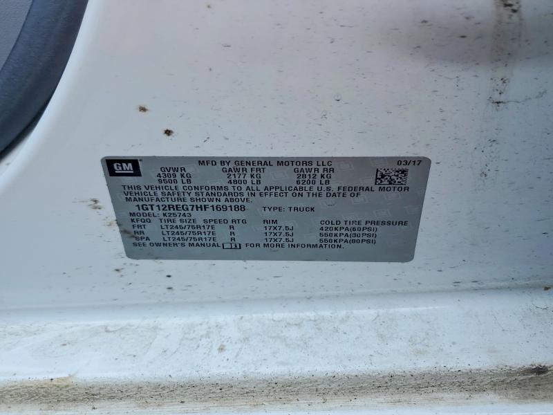Aukcja sprzedaży 2017 Gmc Sierra, vin: 1GT12REG7HF169188, numer aukcji: 60864196