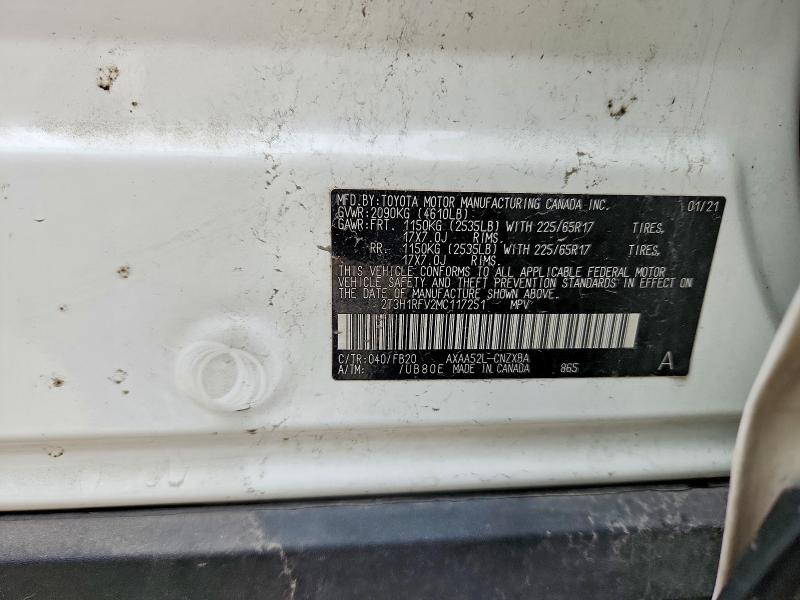 61601946 :رقم المزاد ، 2T3H1RFV2MC117251 vin ، 2021 Toyota Rav4 مزاد بيع