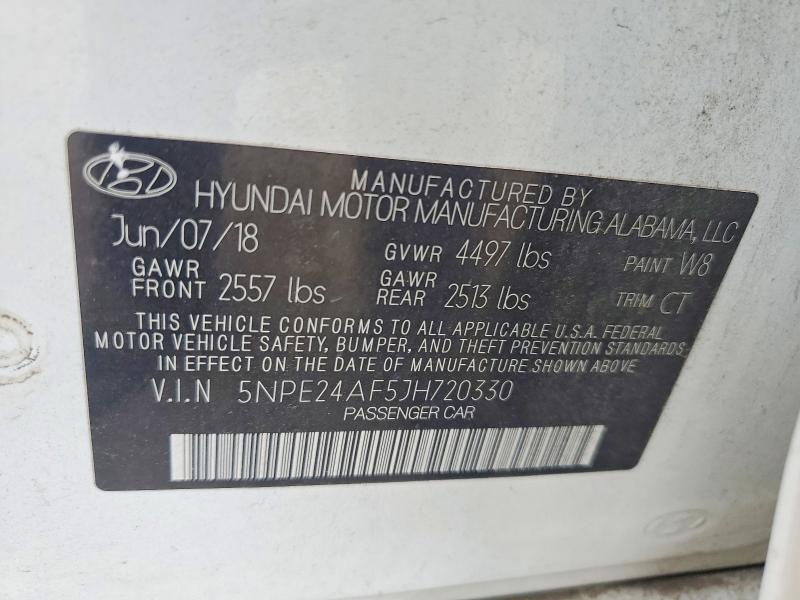 Продажа на аукционе авто 2018 Hyundai Sonata, vin: 5NPE24AF5JH720330, номер лота: 62788956