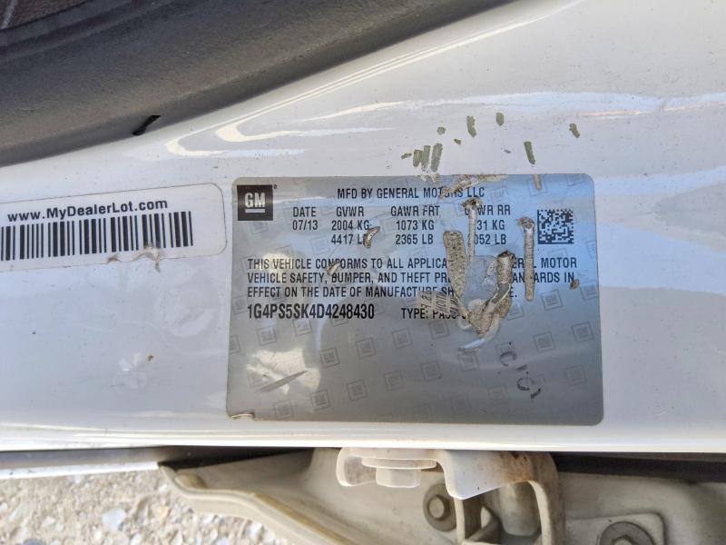 Продаж на аукціоні авто 2013 Buick Verano, vin: 1G4PS5SK4D4248430, номер лоту: 62806506