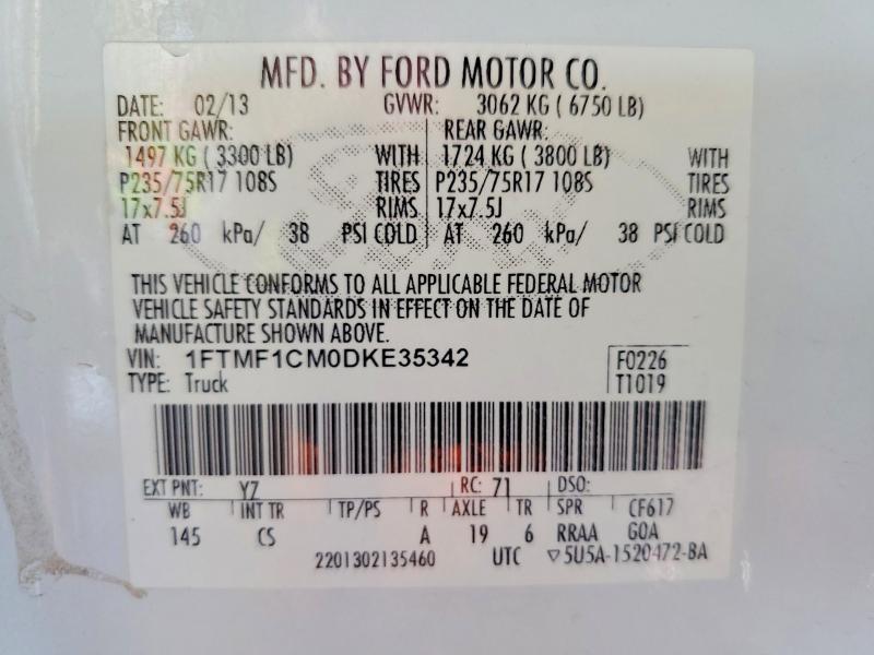 Продаж на аукціоні авто 2013 Ford F150, vin: 1FTMF1CM0DKE35342, номер лоту: 60230906
