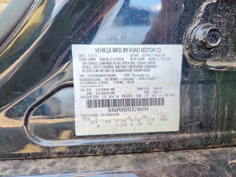 Продажа на аукционе авто 2014 Ford Fusion, vin: 3FA6P0HDXER246094, номер лота: 61549326