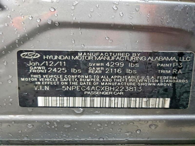 Aukcja sprzedaży 2011 Hyundai Sonata, vin: 5NPEC4ACXBH223813, numer aukcji: 63281946