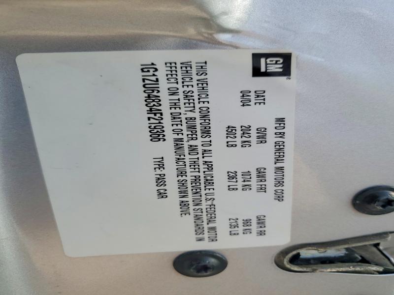 Продаж на аукціоні авто 2004 Chevrolet Malibu, vin: 1G1ZU64834F219366, номер лоту: 59695996