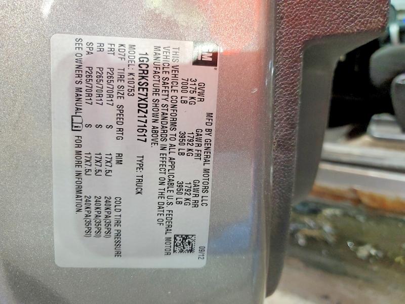 2013 Chevrolet Silverado მანქანა იყიდება აუქციონზე, vin: 1GCRKSE7XDZ171617, აუქციონის ნომერი: 61031686