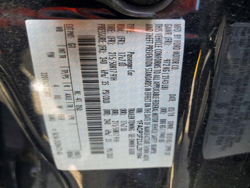 2018 Ford Focus მანქანა იყიდება აუქციონზე, vin: 1FADP3F23JL291994, აუქციონის ნომერი: 60183996