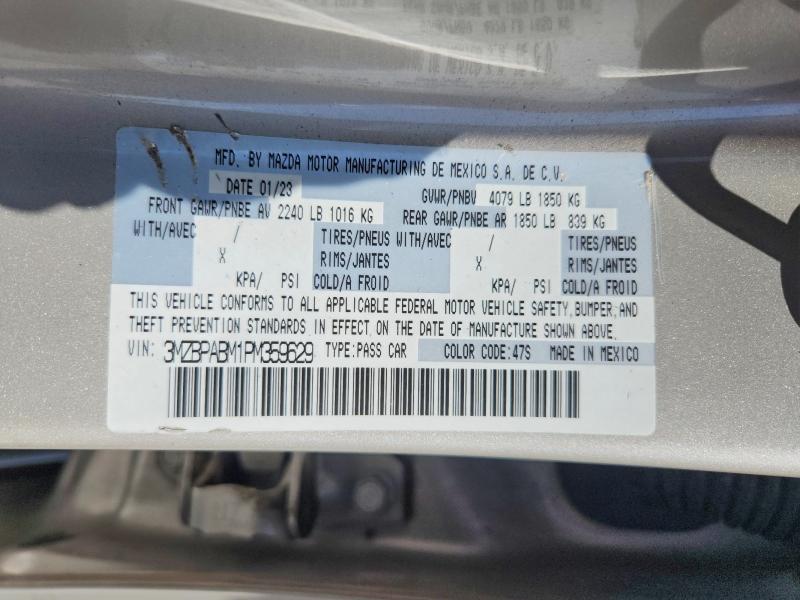 Продажа на аукционе авто 2023 Mazda 3, vin: 3MZBPABM1PM359629, номер лота: 59013466