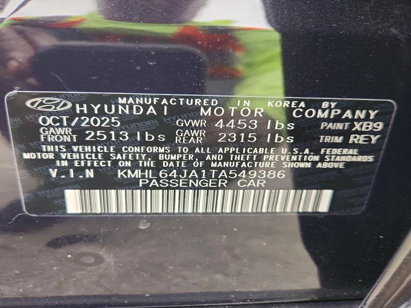 Продажа на аукционе авто 2026 Hyundai Sonata, vin: KMHL64JA1TA549386, номер лота: 61133836